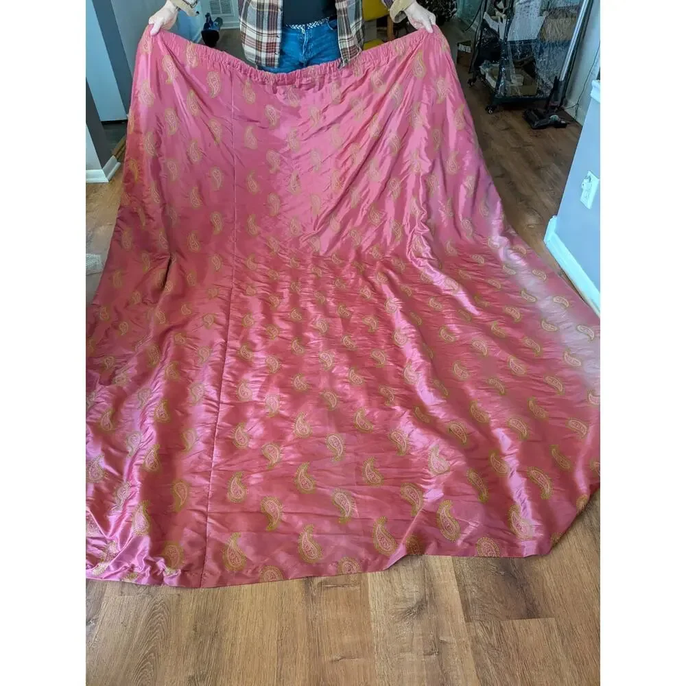 Banasata Pink Sarees Silk Embroidered Paley Saree 84 x 92 each 2 panels